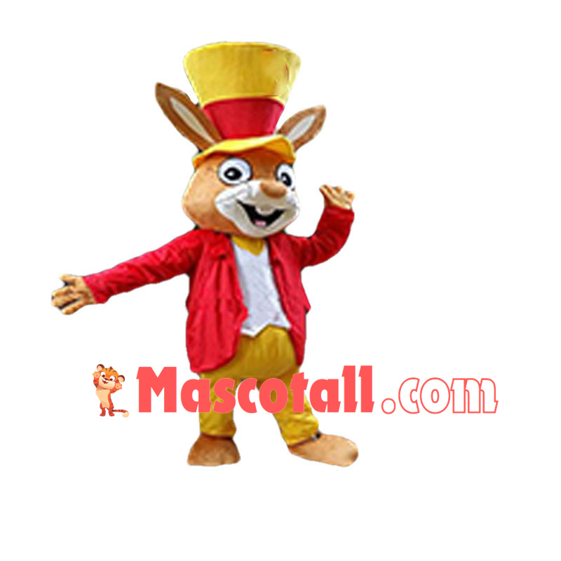 Happy Gentleman Bunny Easter Bunny Mascot Costume 