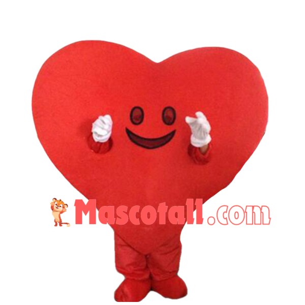 Deluxe Red Heart Mascot Costume 