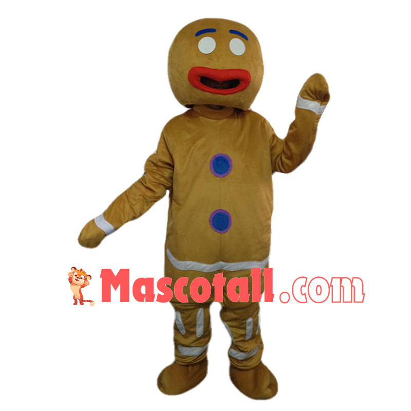 Common Gingerbread Man Mascot Costume	