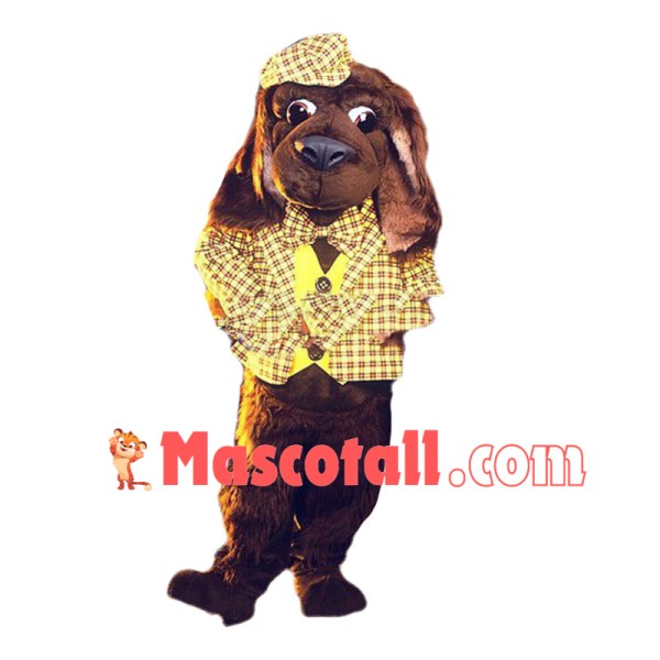 Scottish Gentleman Brown Hound Mascot Costume