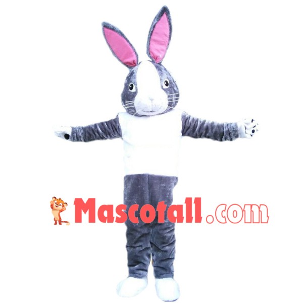 Gray Dutch Rabbit Mascot Costume 