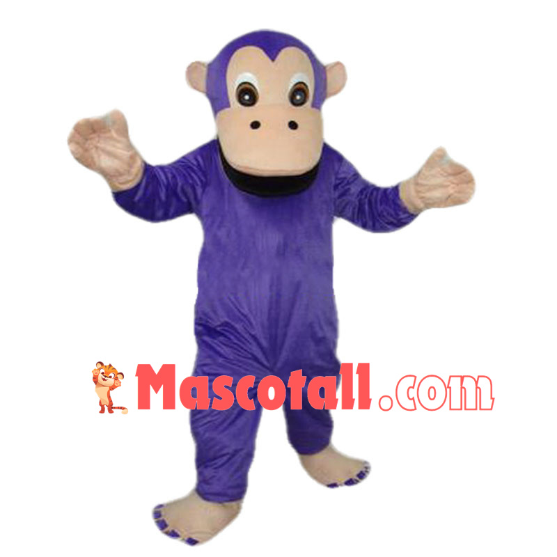 Purple Monkey Mascot Costume 