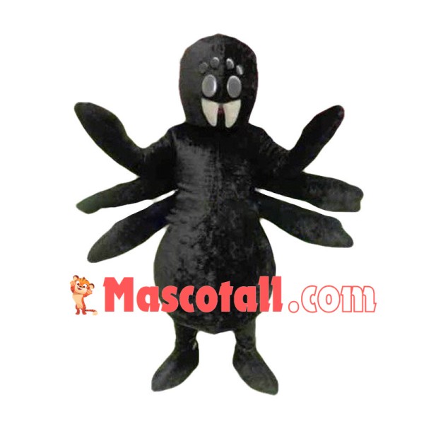 Black Spider Mascot Adult Costume 