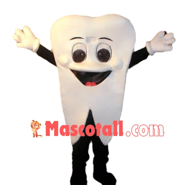Smiling Cartoon Tooth Mascot Costume For Adult