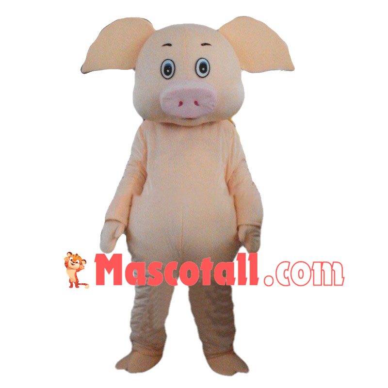 Flesh-colored  Pig Mascot Costume 