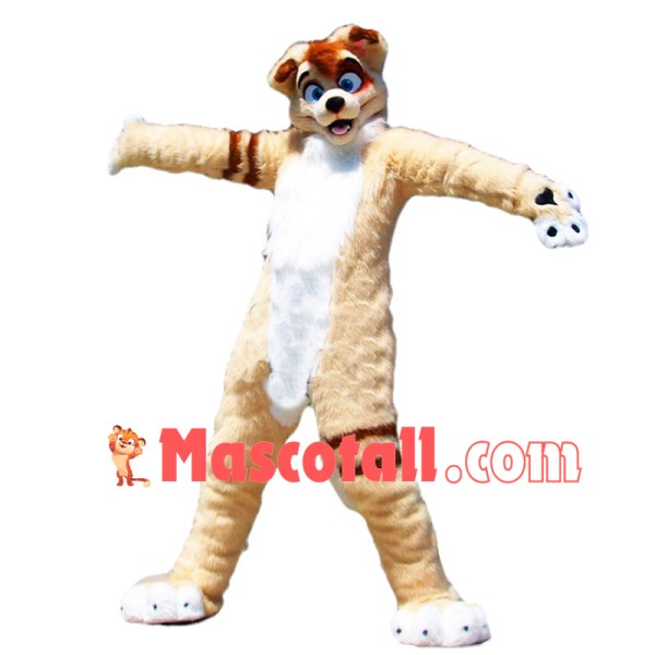 Lovely Furry Dog Mascot Costume 