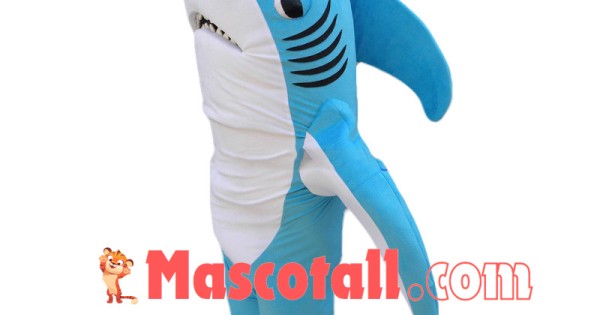 Blue Shark Mascot Costume For Adult