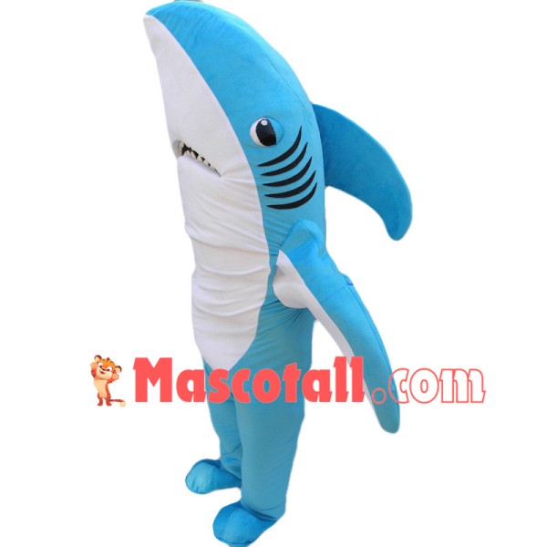 Blue Shark Mascot Costume For Adult	