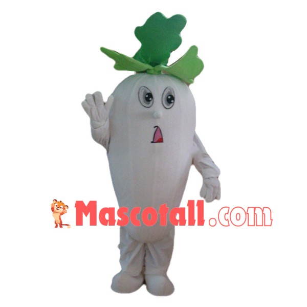 Deluxe Cartoon White Radish Mascot Costume 