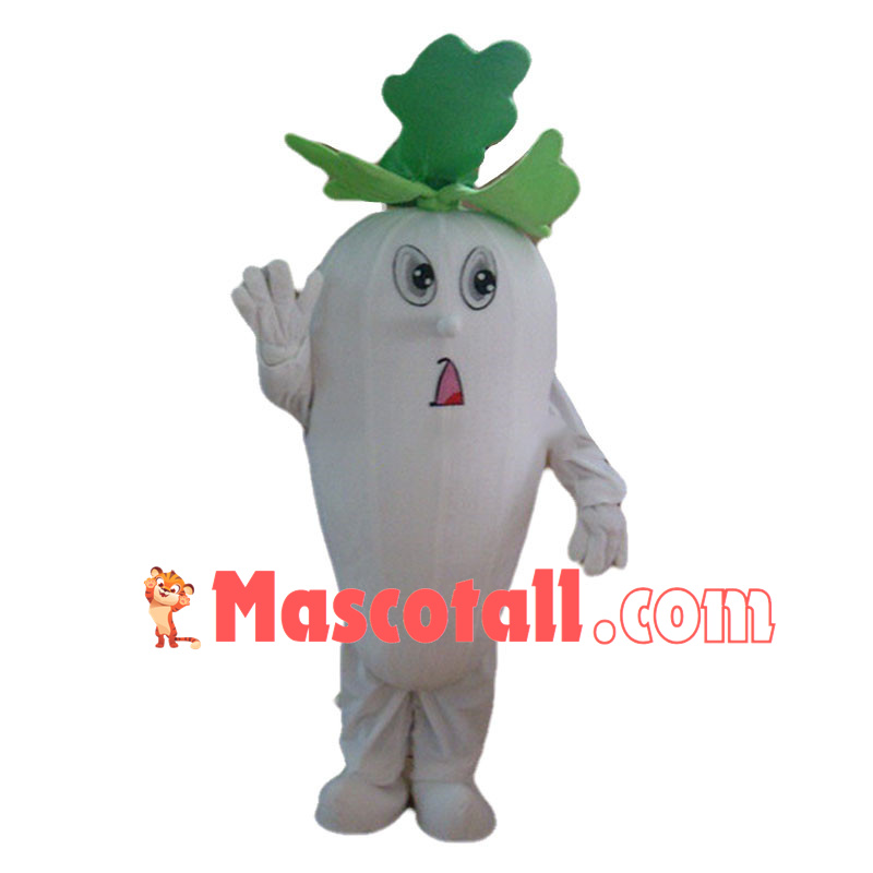 Deluxe Cartoon White Radish Mascot Costume 
