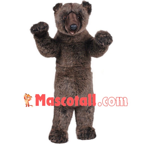 Real Life Grizzly Bear Mascot Costume 