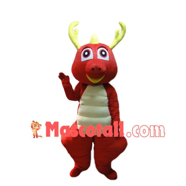 Simple Style Cartoon Red Dragon Mascot Costume	
