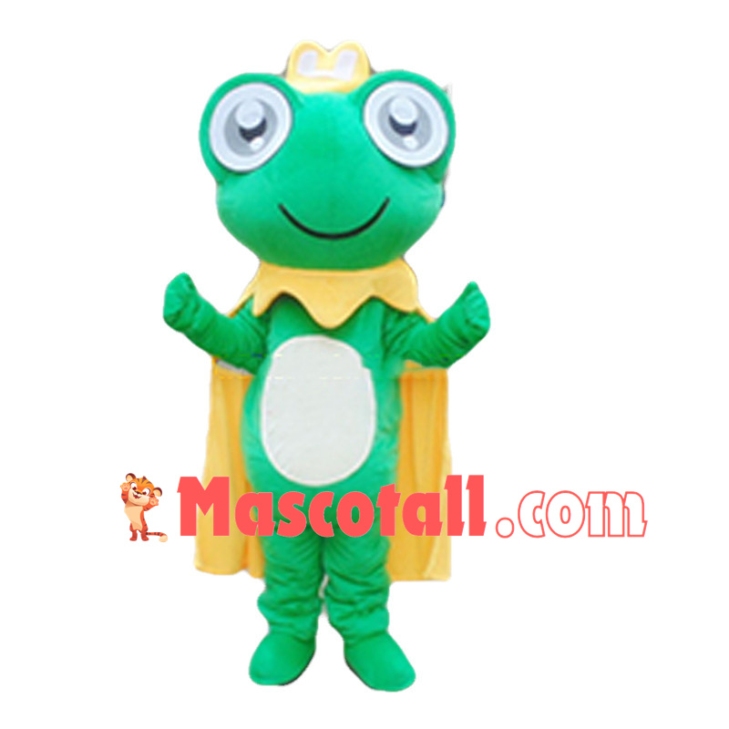Frog Prince Cartoon Mascot Costume	