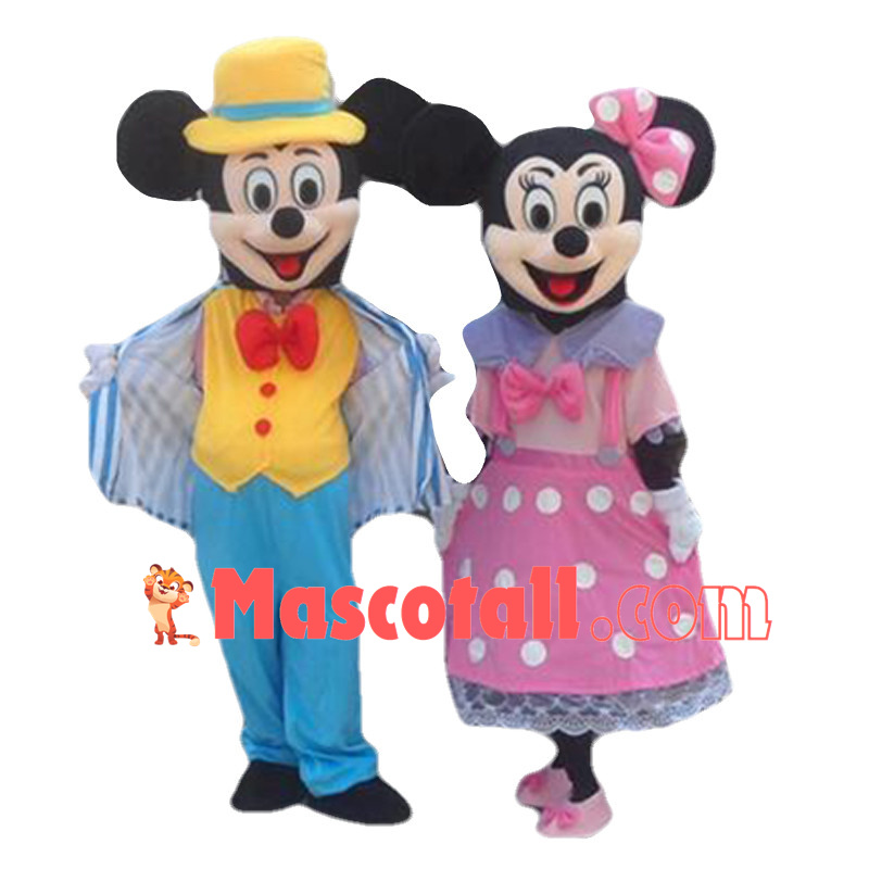 Mickey Mouse & Minnie Mouse Mascot Costume Cartoon Character Party clothing Adult size
