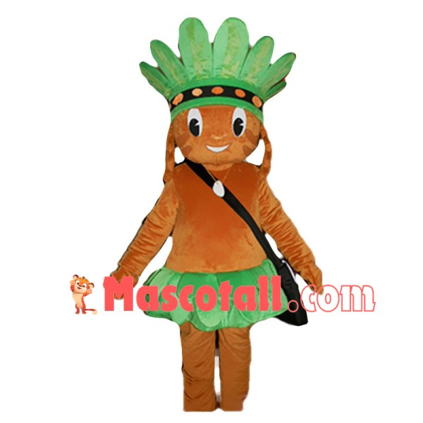 Indigenous Man Of South America Mascot Costume 