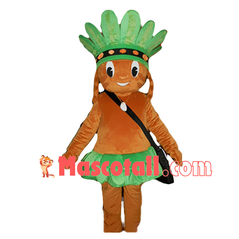 Indigenous Man Of South America Mascot Costume 