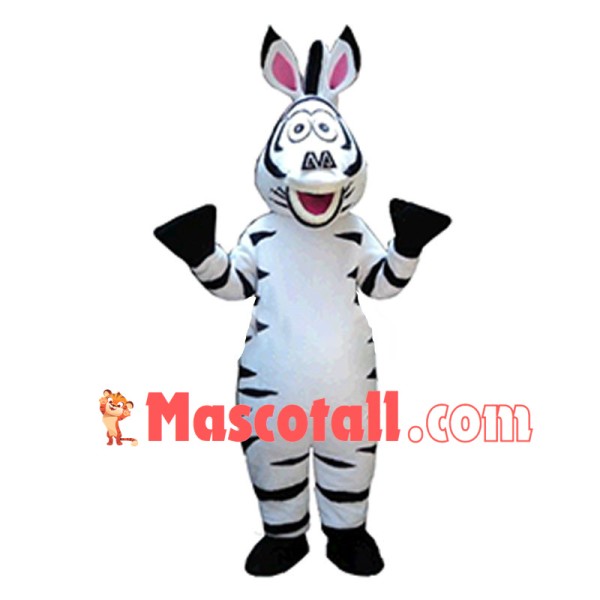 Adventurous Marty the Zebra Madagascar Mascot Costume 