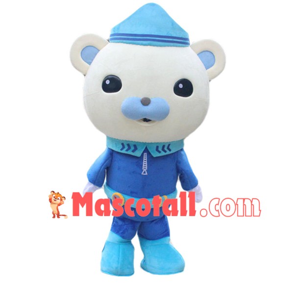 Brave Captain Barnacles Bear Mascot Costume 