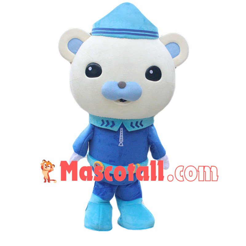 Brave Captain Barnacles Bear Mascot Costume 