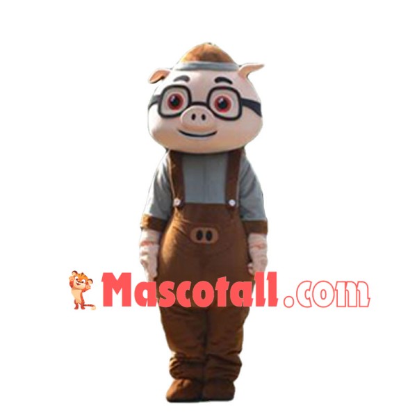 Smart Dr. Mihoo the Teacher Pig GG Bond Pig Mascot Costume 