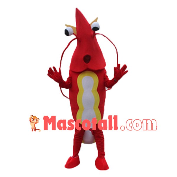 Deluxe Red Shrimp Lightweight Mascot Costume 