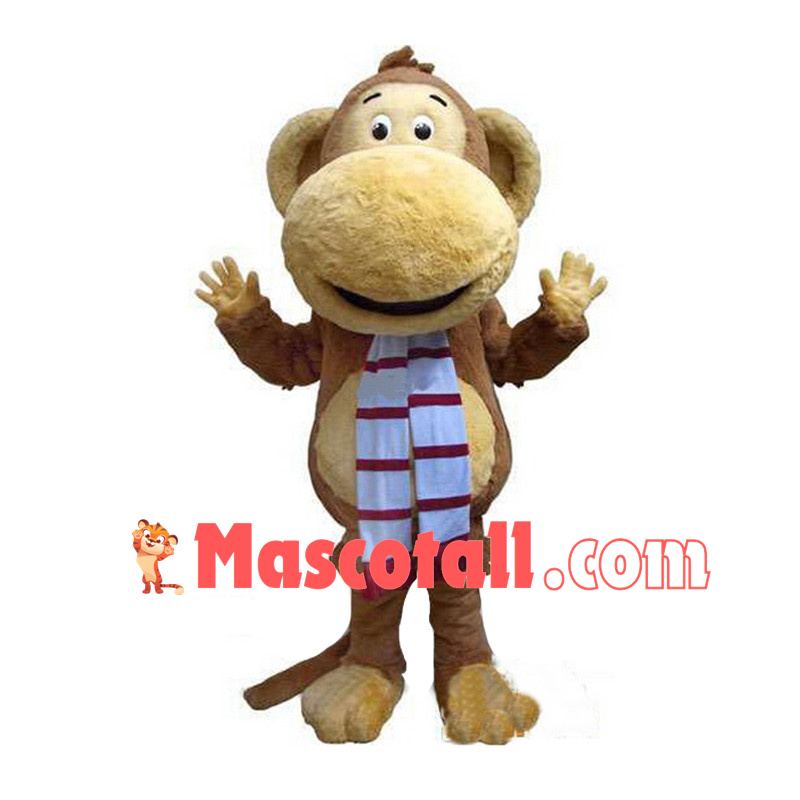 Adult Cartoon Big Mouth Monkey Mascot Costume 