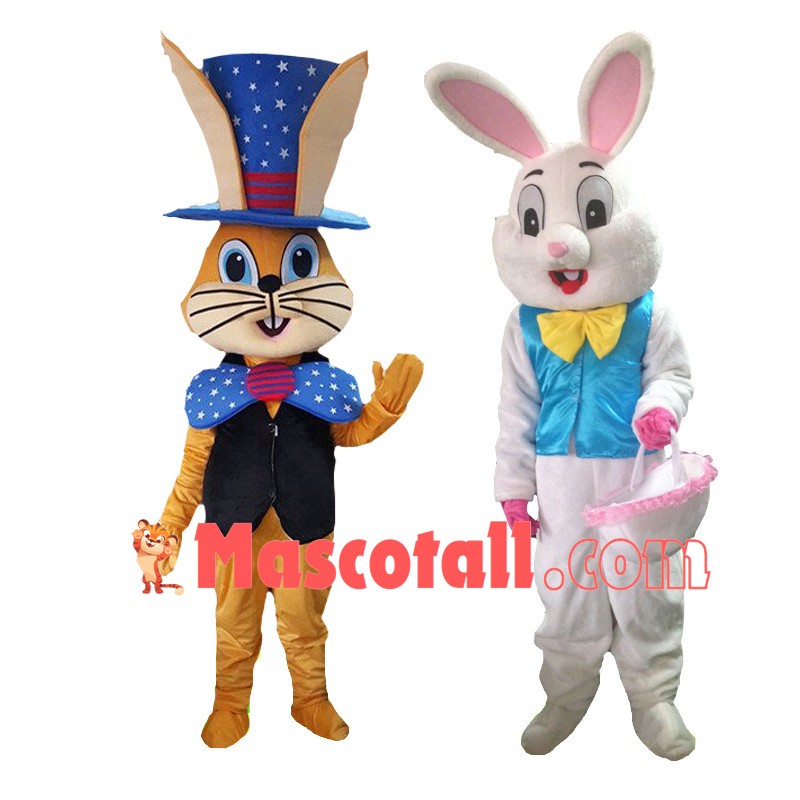 American Gentleman Bunny & Easter Bunny Mascot Costume