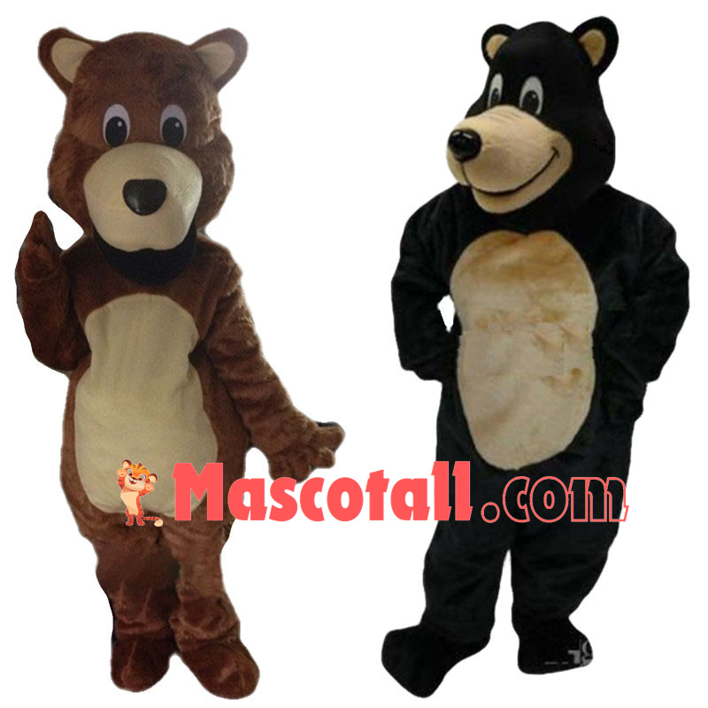 Black Bear & Brown Bear Mascot Costume 