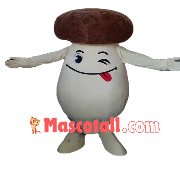 Lovely Cartoon Mushroom Walking Mascot Costume 