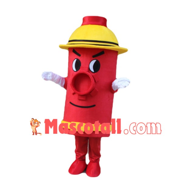 Deluxe Cartoon Red Fire Hydrant Lightweight Mascot Costume For Adult	