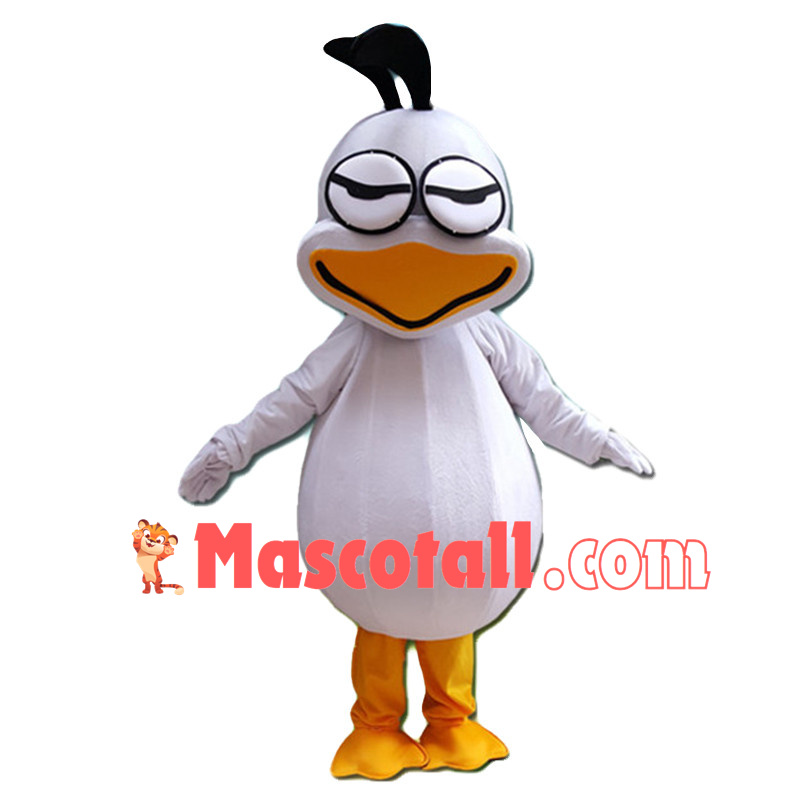 Cartoon Little White Bird Mascot Costume 