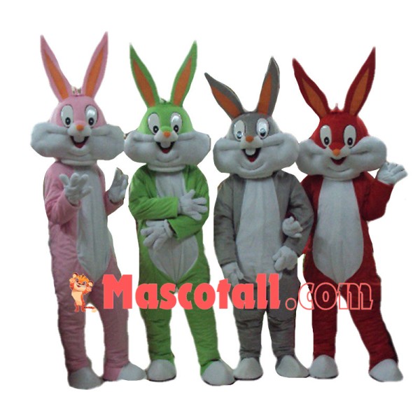 Bugs Bunny In Many Colors Mascot Costume 