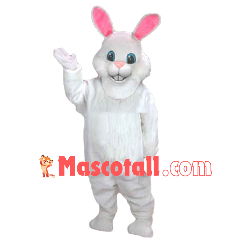 Adult Plush White Rabbit Mascot Costume 