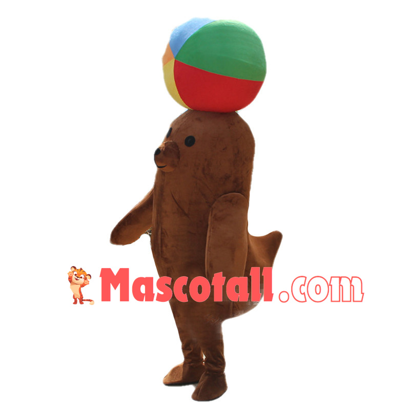 Sea Lion Heading The Ball Mascot Costume 