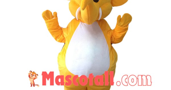 Adult Yellow Elephant Lightweight Mascot Costume