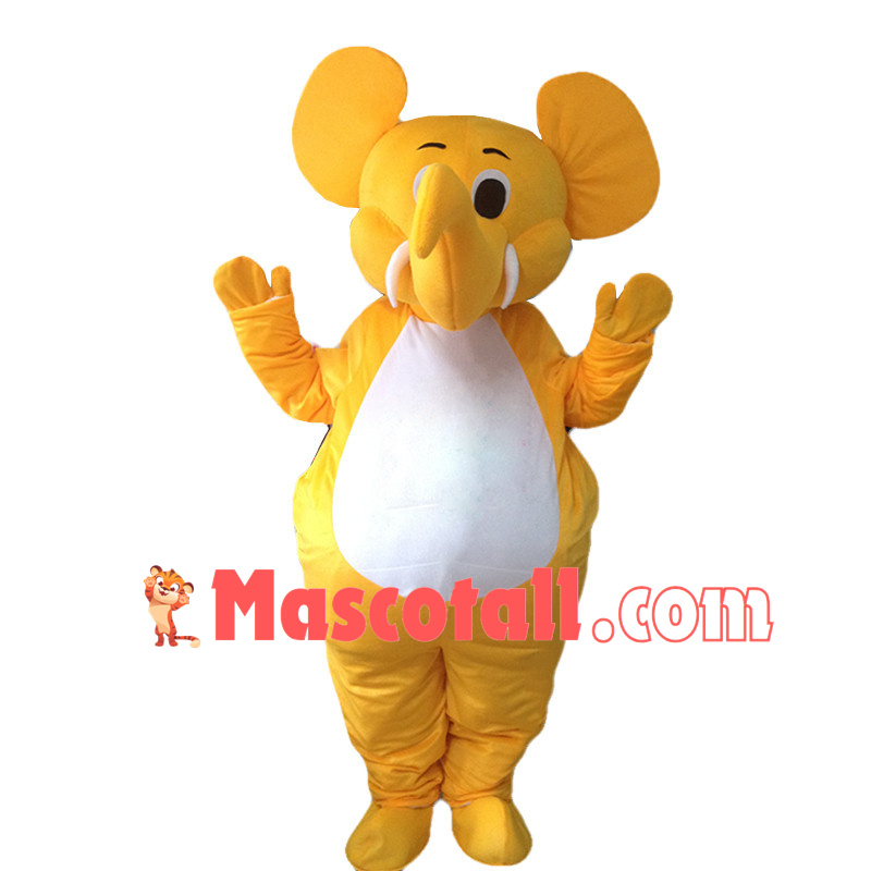 Adult Yellow Elephant Lightweight Mascot Costume 