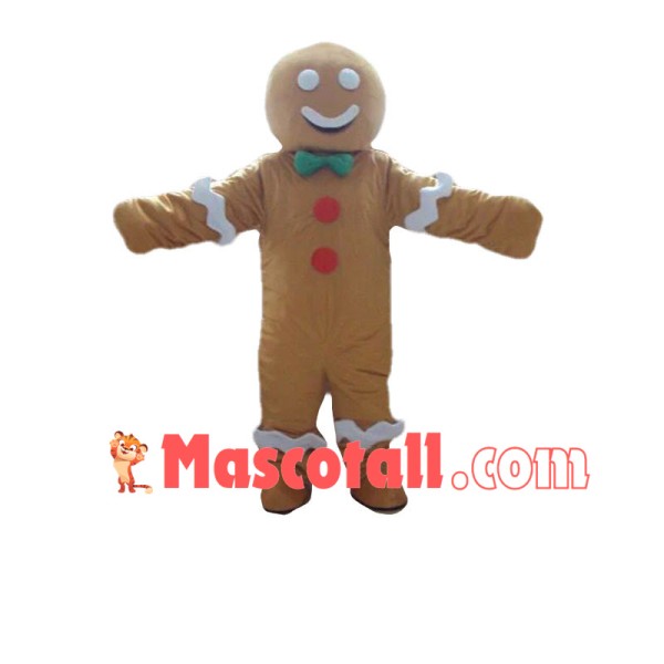 Gingerbread Man Mascot Costume	For Adult