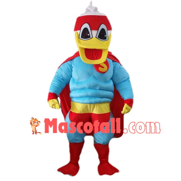 Superman Donald Duck Mascot Costume Cartoon character