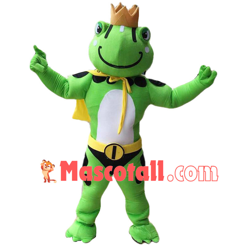 Superhero Frog Prince Mascot Costume	