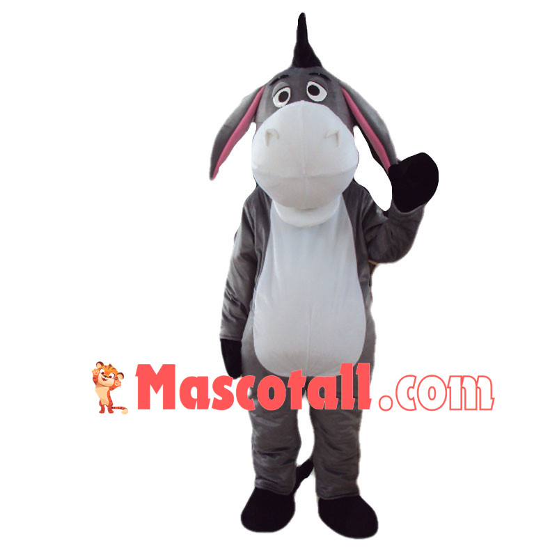 Gloomy Eeyore the Grey Donkey Mascot Costume	