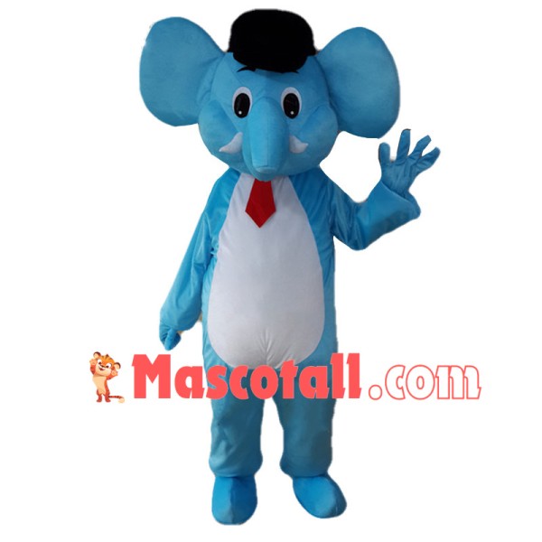 Mr. Blue Elephant Mascot Costume 