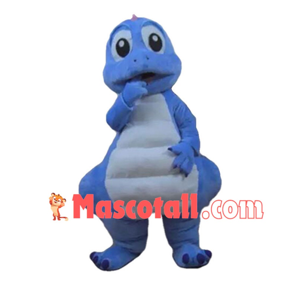 Cute Baby Blue Dragon Mascot Costume 