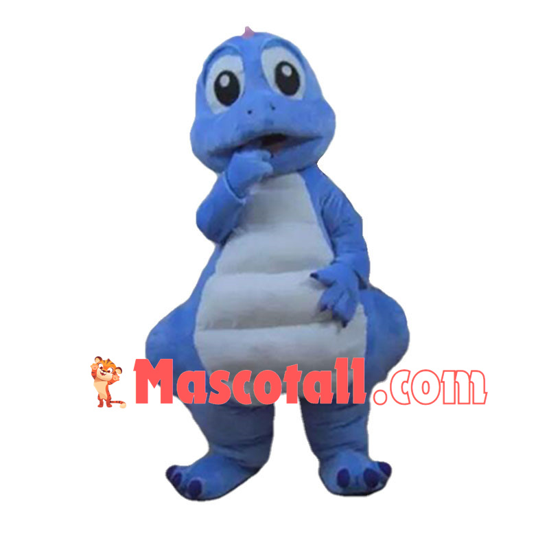 Cute Baby Blue Dragon Mascot Costume 