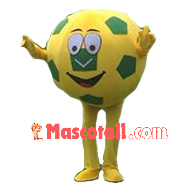 Lightweight Cartoon Yellow Football Mascot Adult Costume	