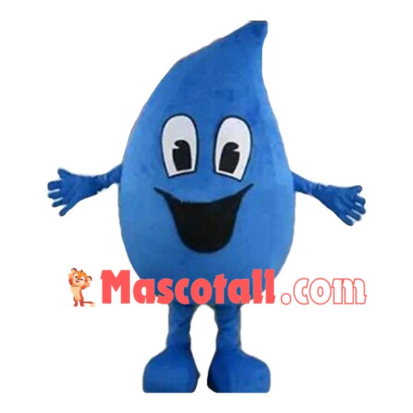 Huge Cartoon Blue Water Drop Mascot Costume	