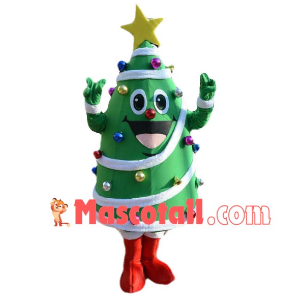 Lightweight Cartoon Christmas Tree Mascot Adult Costume 