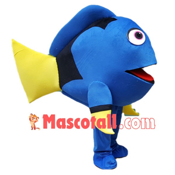 Optimistic Dory the Blue-tang Fish Mascot Costume 