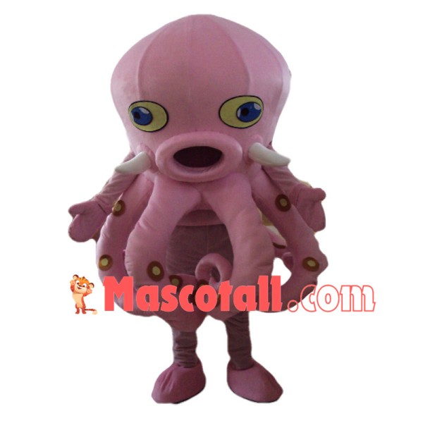 Pink Octopus Mascot Costume 