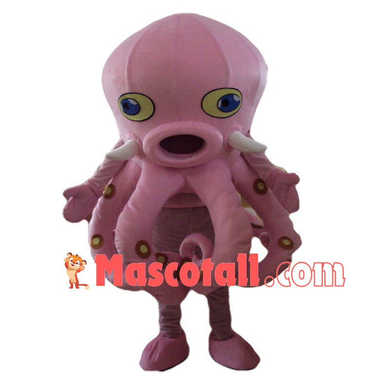 Pink Octopus Mascot Costume 