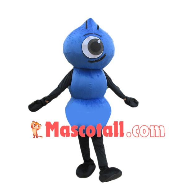 One-eyed Blue Ant Mascot Costume For Adult	